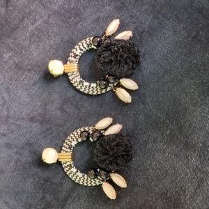 J.Crew Black White Statement Earrings